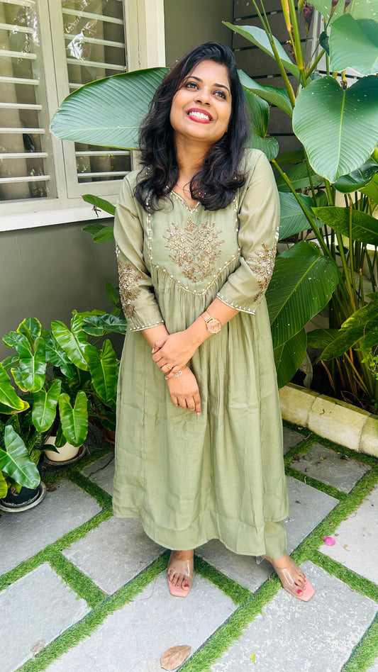 Suit set - Mul chanderi