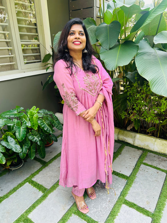 MUL CHANDERI SALWAR SET