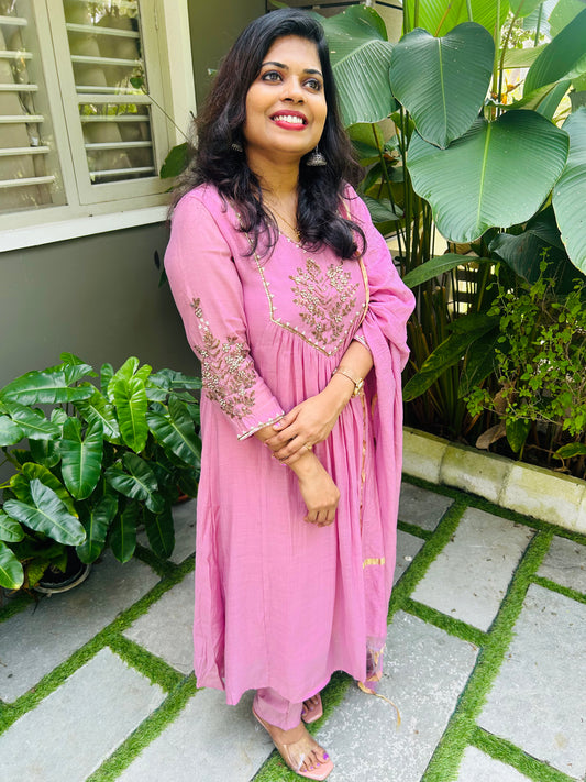 MUL CHANDERI SALWAR SET