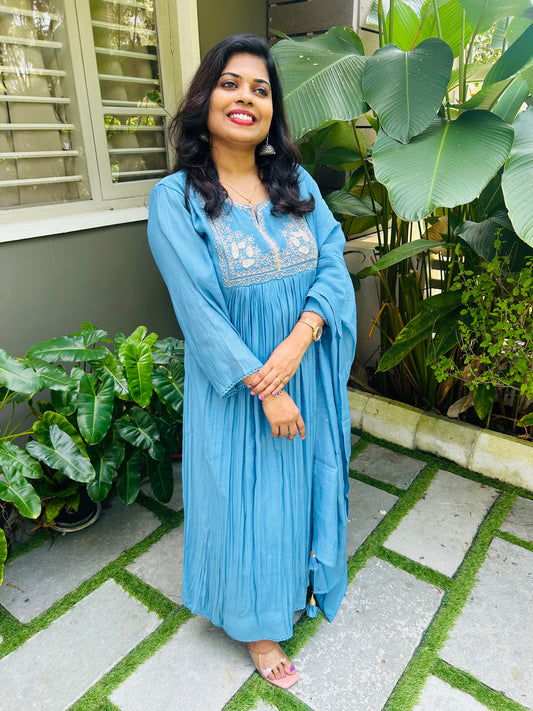 MUL CHANDERI SALWAR SET