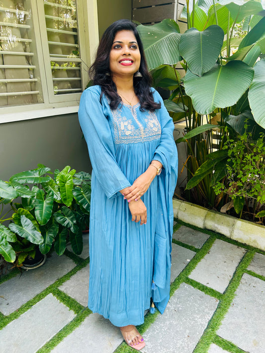 MUL CHANDERI SALWAR SET