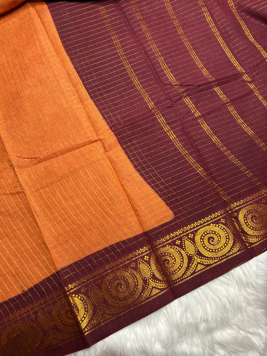 ZARI CHECKS COTTON SAREE