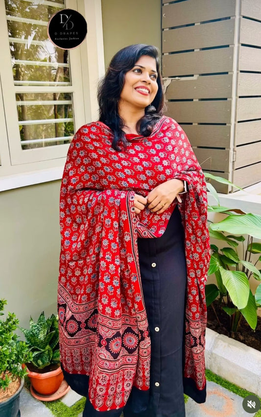 AJRAKH MODAL SILK DUPPATA