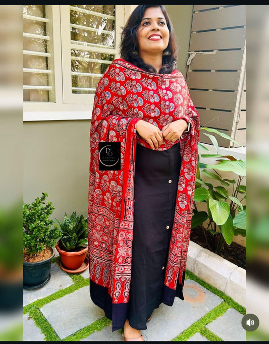 AJRAKH MODAL SILK DUPPATA