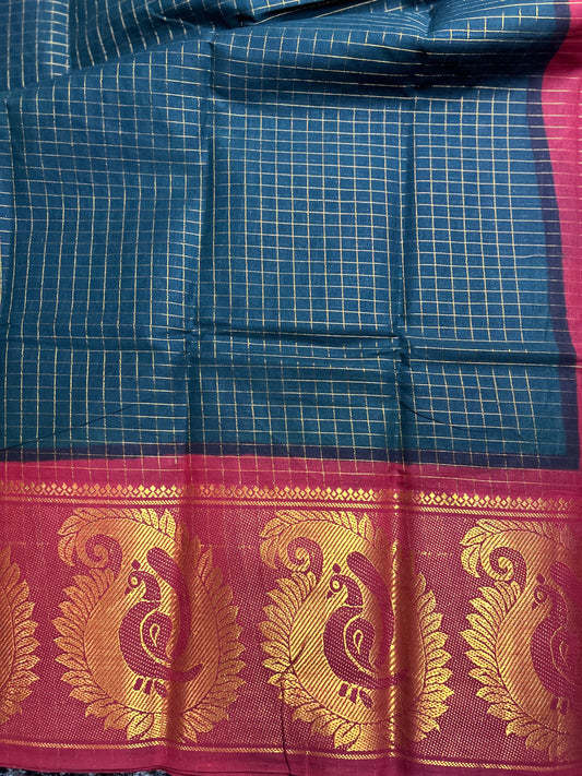 ZARI CHECKS COTTON SAREE