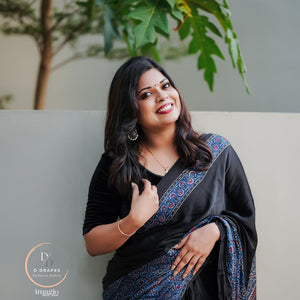 Ajrakh Modal silk sarees